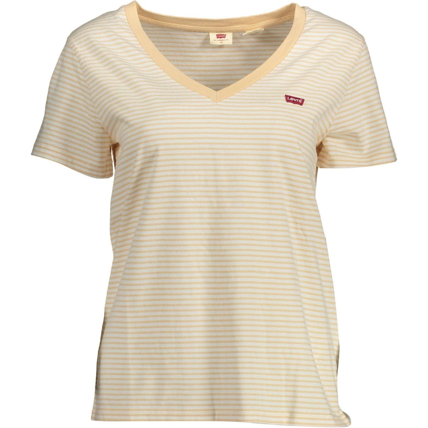 Levi's Chic Beige Organic Cotton V-Neck Tee Levi's