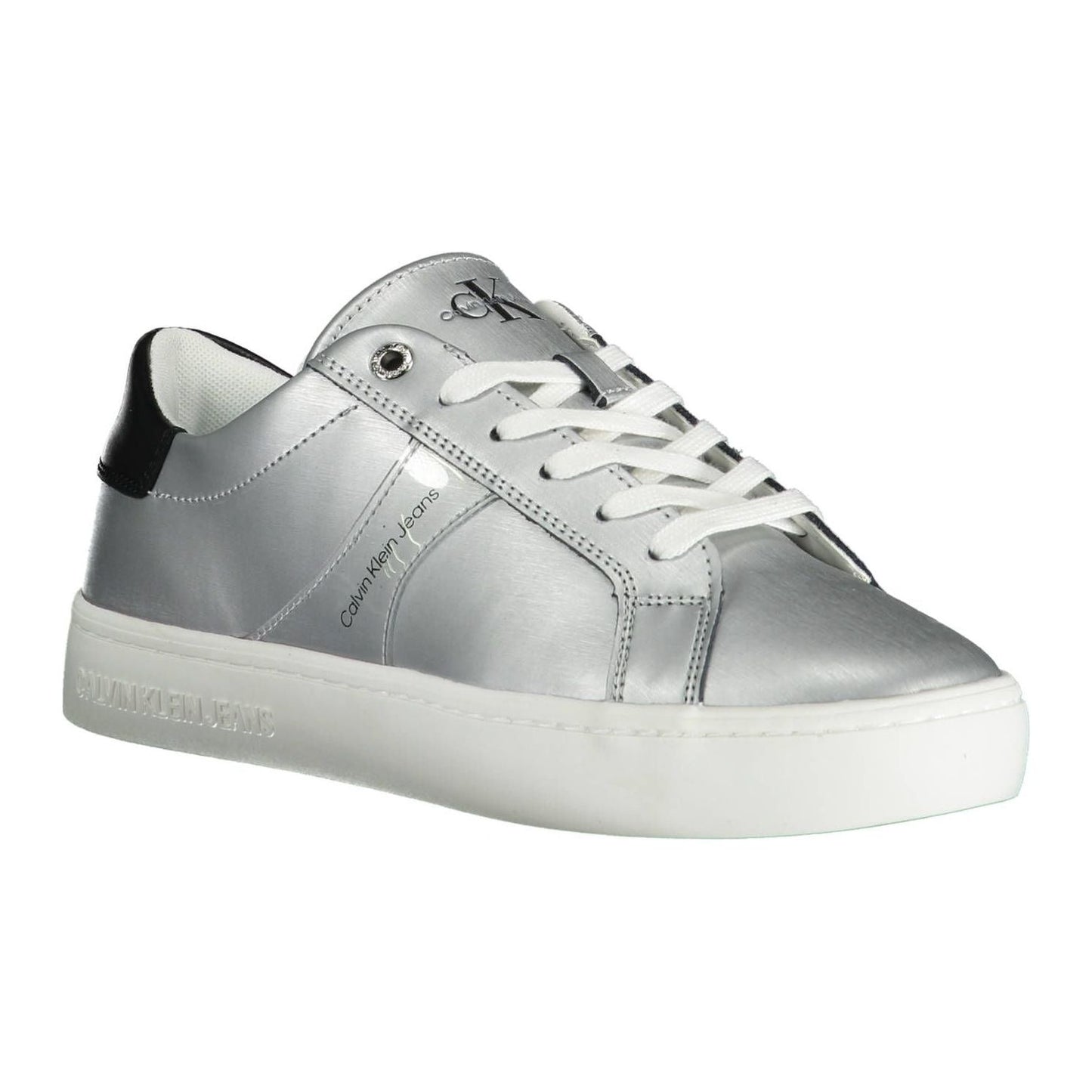 Calvin Klein Silver Cotton Women Sneaker Calvin Klein