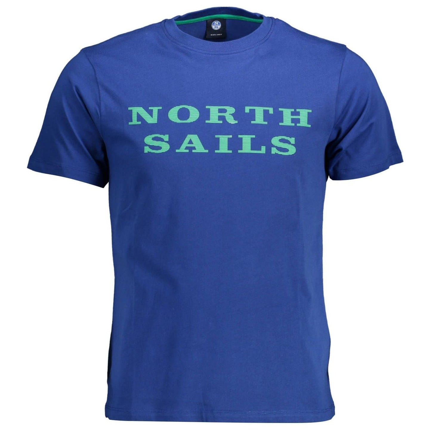 North Sails Blue Cotton Men T-Shirt North Sails