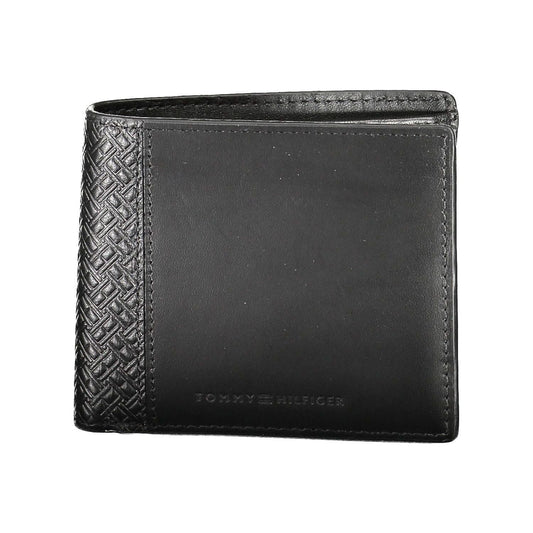 Tommy Hilfiger Black Leather Men Wallet Tommy Hilfiger