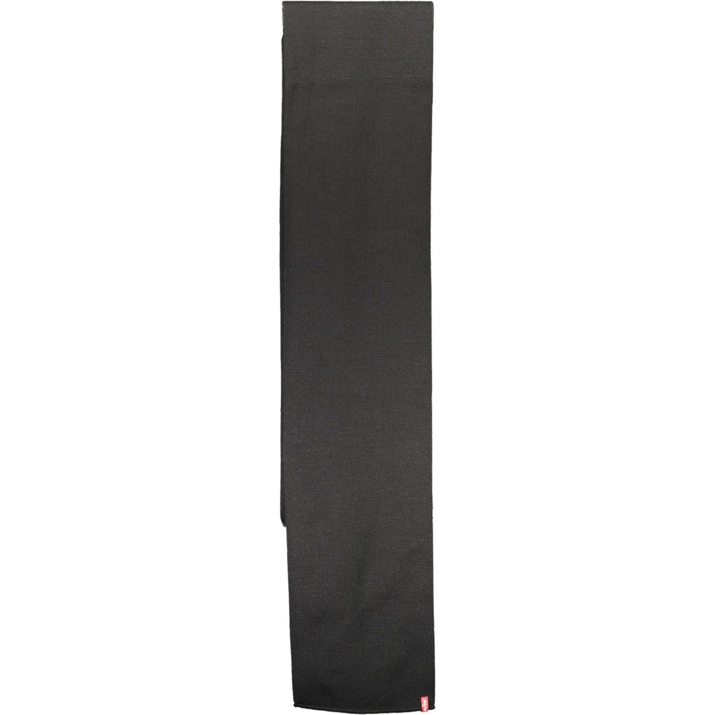 Levi's Chic Black Acrylic Logo Scarf for Men Levi's