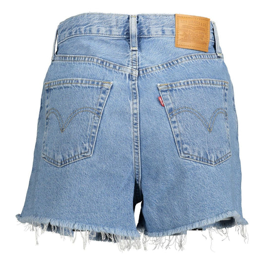 Levi's Chic Fringed Hem Denim Shorts in Light Blue Levi's