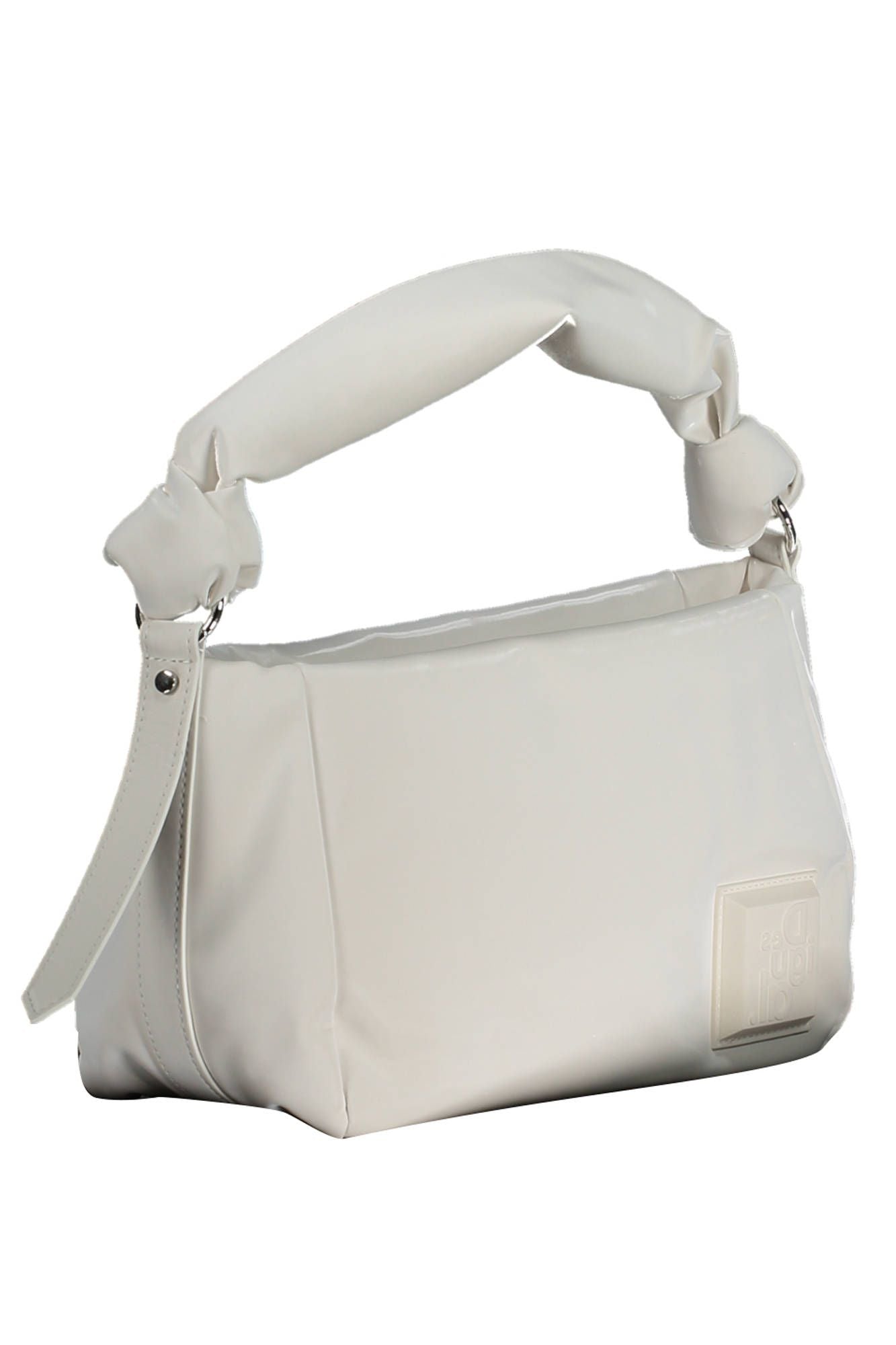 Front view with bag zipped and handles upright.