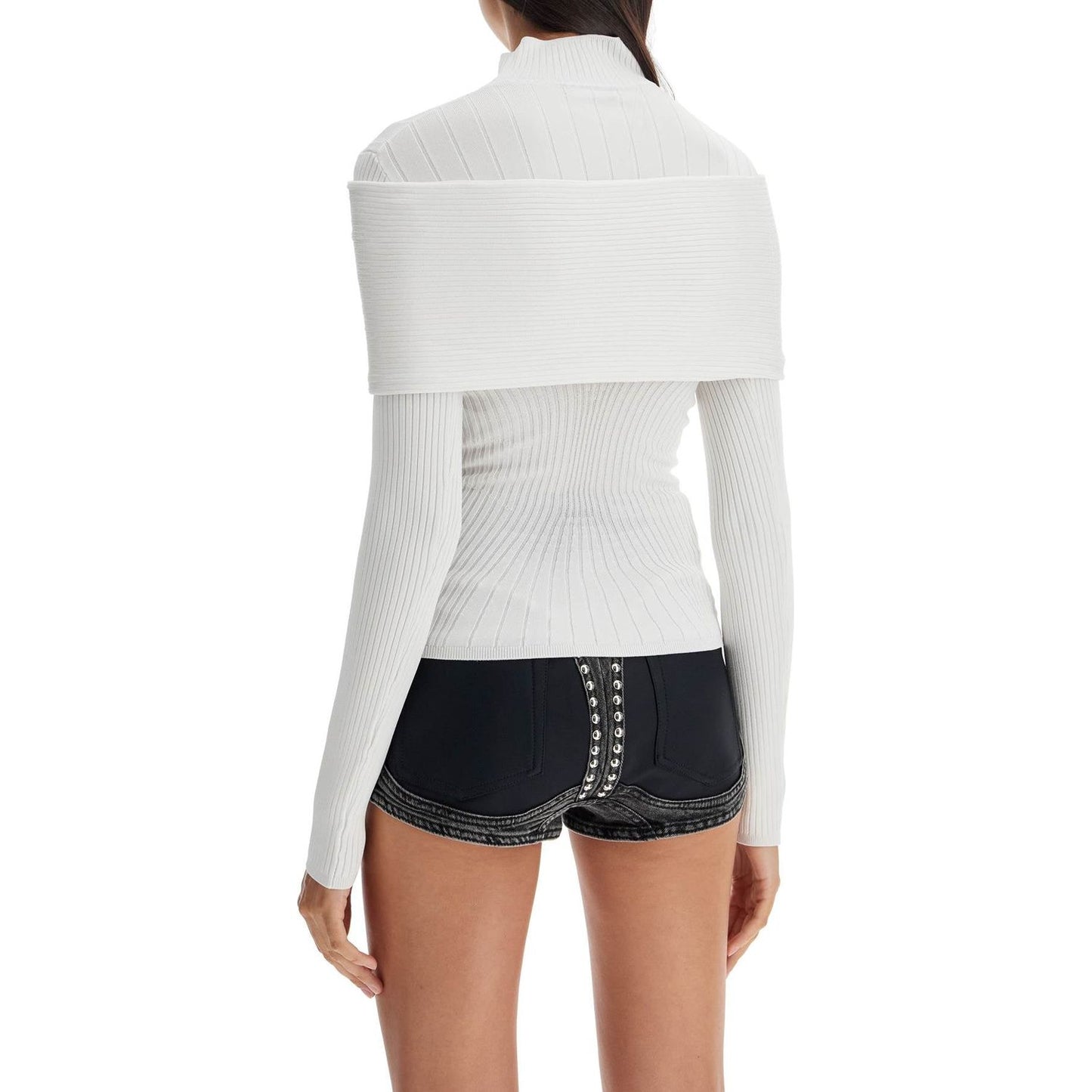 Mugler long-sleeved top with off- Topwear Mugler