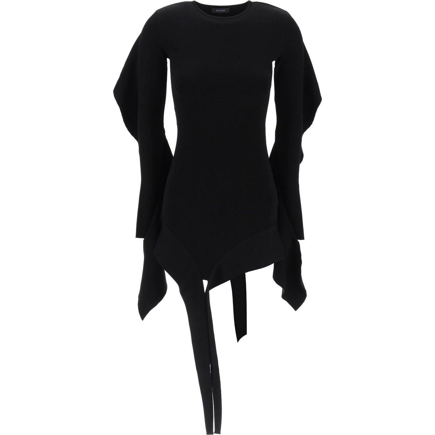 Mugler asymmetric mini dress with ruffle details Dresses Mugler