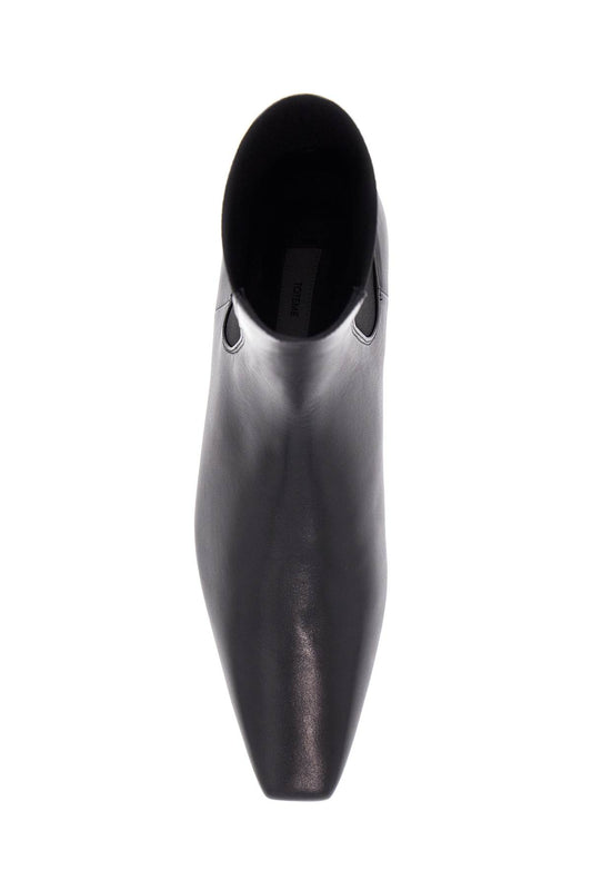 Toteme shiny black leather chelsea boots with rubber sole Boots Toteme