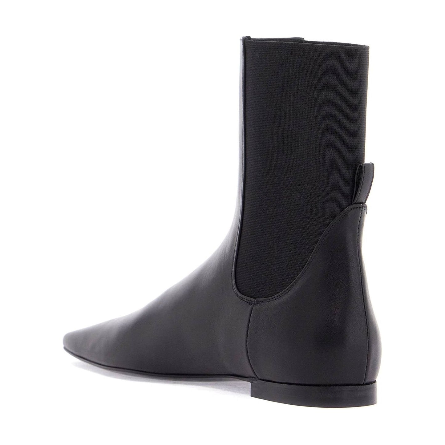 Toteme shiny black leather chelsea boots with rubber sole Boots Toteme