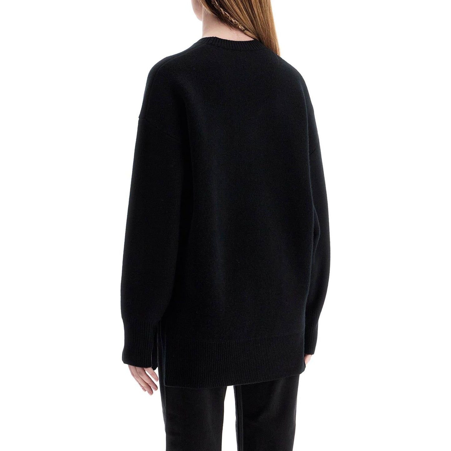 Toteme oversized black wool and cashmere sweater Knitwear Toteme