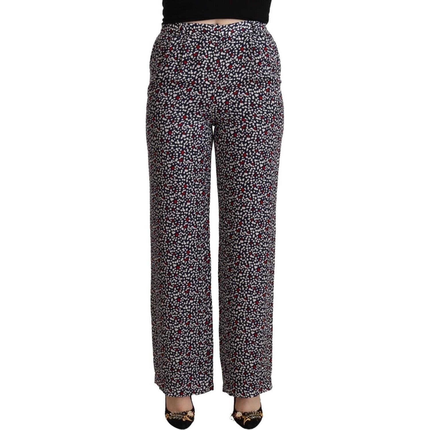 Michael Kors Black High Waist Printed Straight Pants