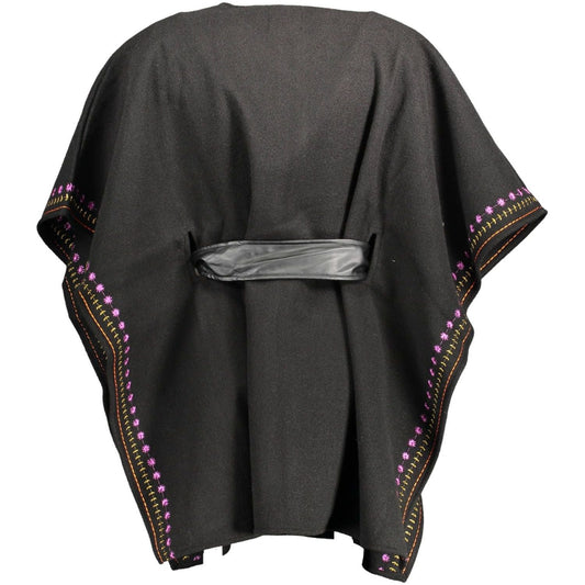 Desigual Black Polyester Women Poncho Desigual