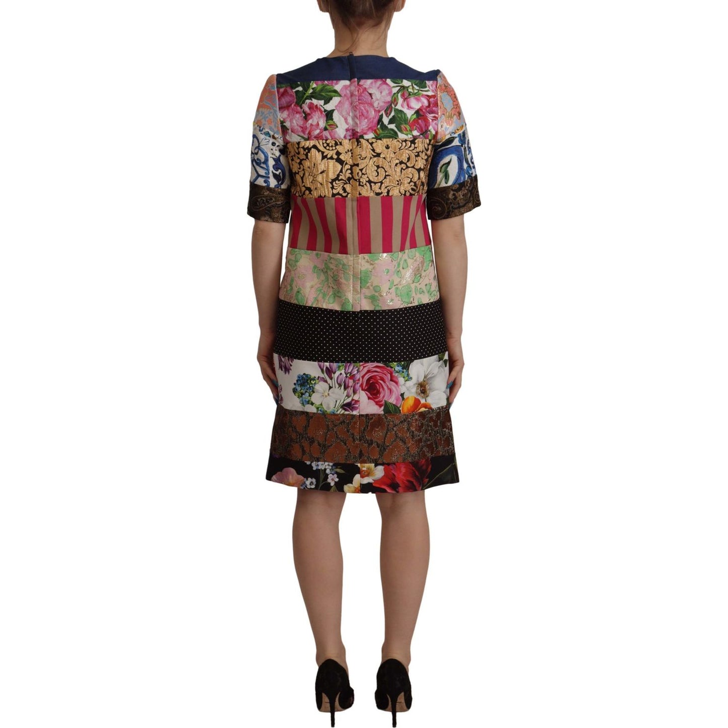 Dolce & Gabbana Patchwork Sheath Mini Dress - Multicolor Elegance Dolce & Gabbana