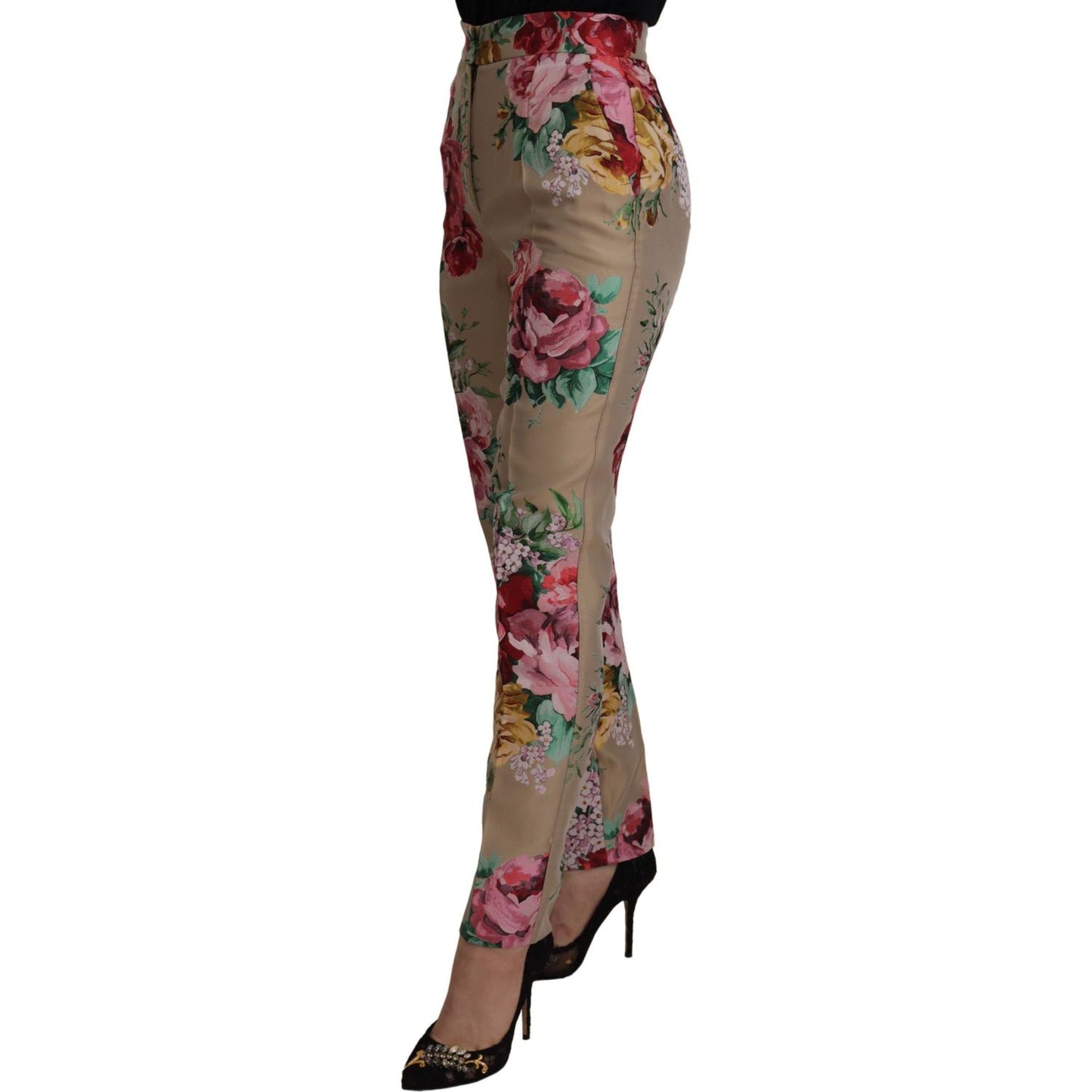 Dolce & Gabbana Floral High-Waist Dress Pants Dolce & Gabbana