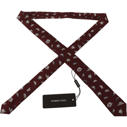 Dolce & Gabbana Maroon Elegance Silk Tie Dolce & Gabbana