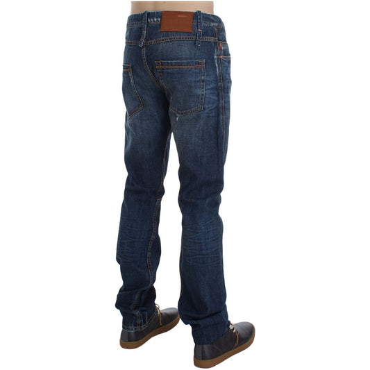 Acht Chic Slim Fit Blue Wash Italian Jeans Acht