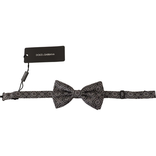 Dolce & Gabbana Elegant Black Silk Bow Tie Dolce & Gabbana