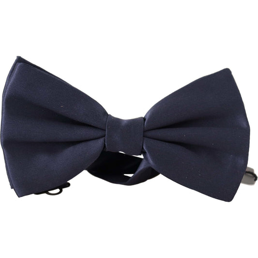 Dolce & Gabbana Elegant Sapphire Silk Bow Tie Dolce & Gabbana