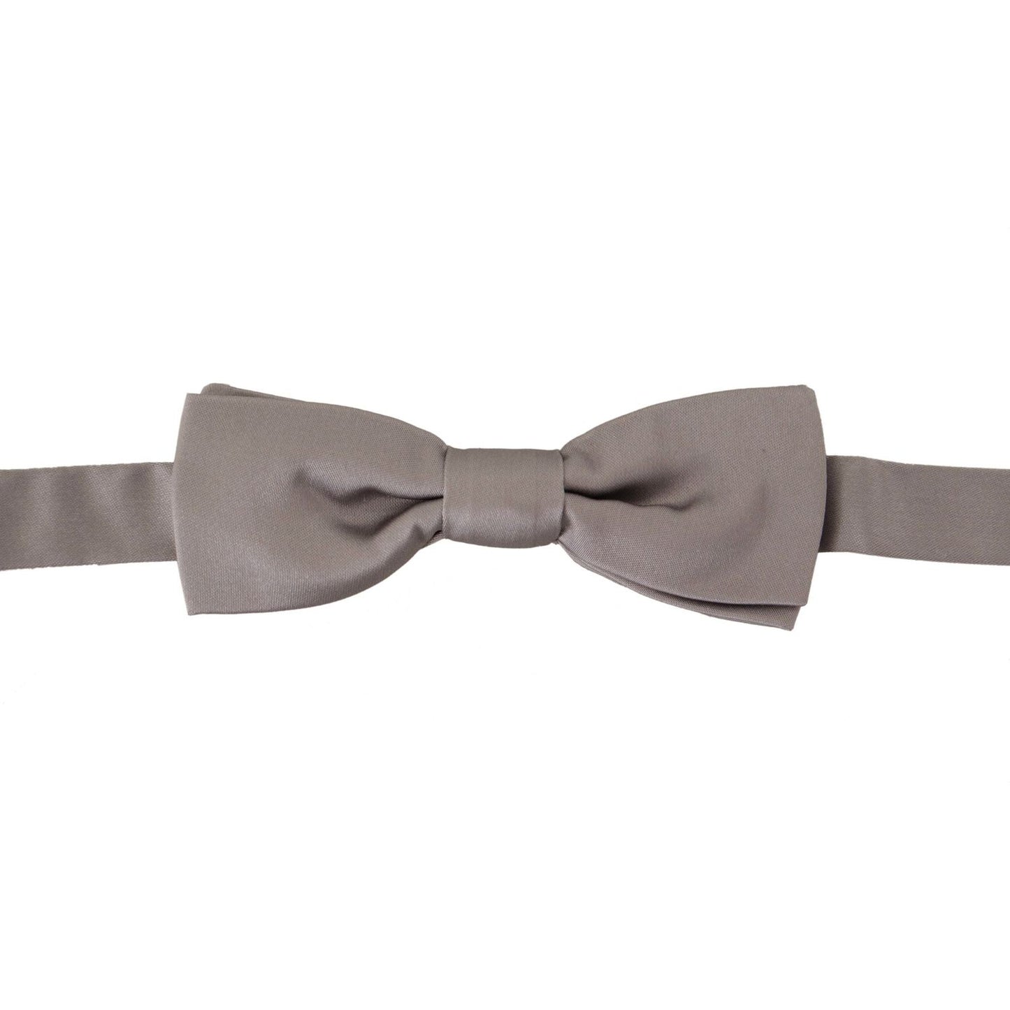 Dolce & Gabbana Elegant Silver Silk Bow Tie for Sophisticated Evening Dolce & Gabbana