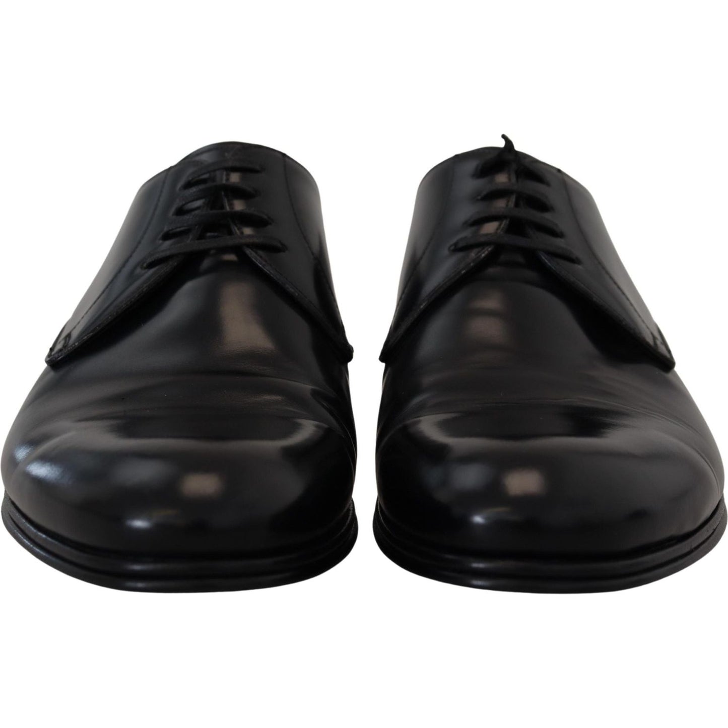 Dolce & Gabbana Elegant Black Leather Derby Shoes Dolce & Gabbana