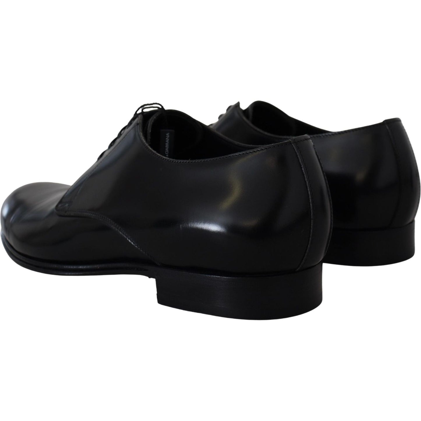 Dolce & Gabbana Elegant Black Leather Derby Shoes Dolce & Gabbana