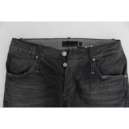 Acht Gray Cotton Regular Low Fit Jeans