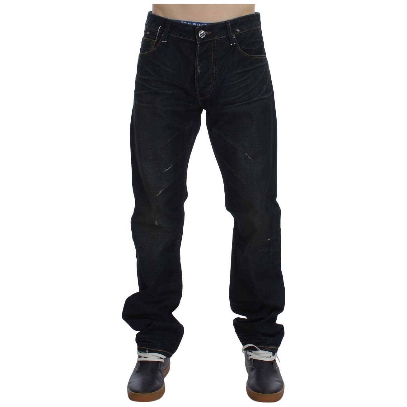 Acht Elegant Straight Fit Dark Blue Jeans Acht