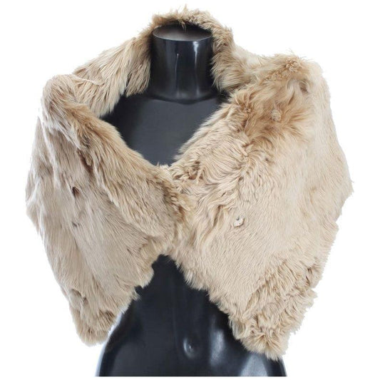 Dolce & Gabbana Beige Alpaca Collar Scarf Alpaca Scarves