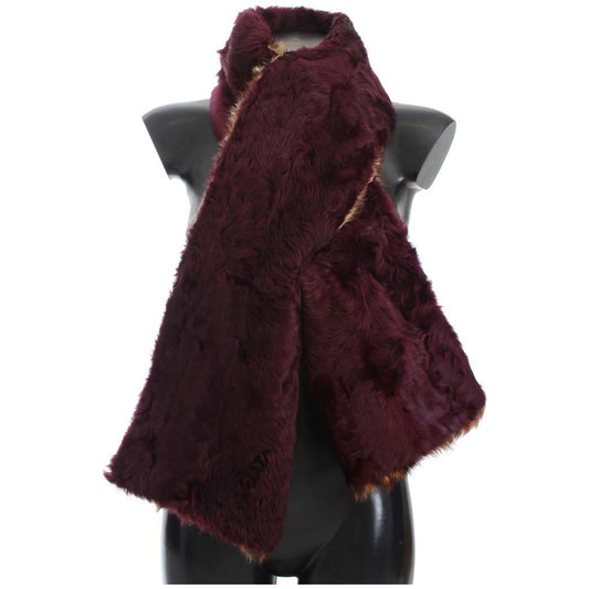 Exquisite Leopard Print Lambskin Fur Scarf