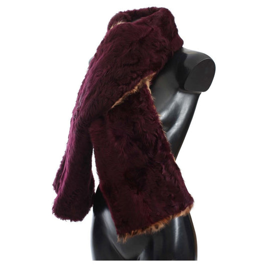 Exquisite Leopard Print Lambskin Fur Scarf