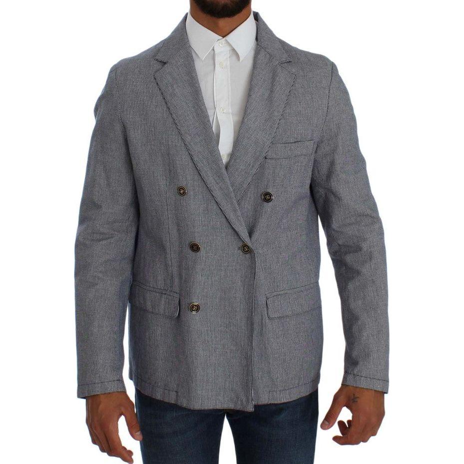 Master Coat Elegant Double-Breasted Blue Blazer Master Coat