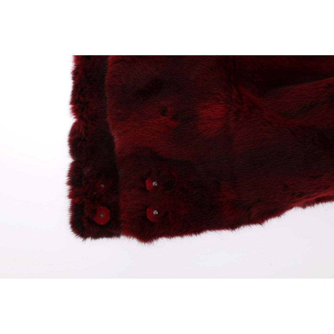 Dolce & Gabbana Luxurious Bordeaux Fur Hooded Scarf Wrap Hood Scarf Dolce & Gabbana