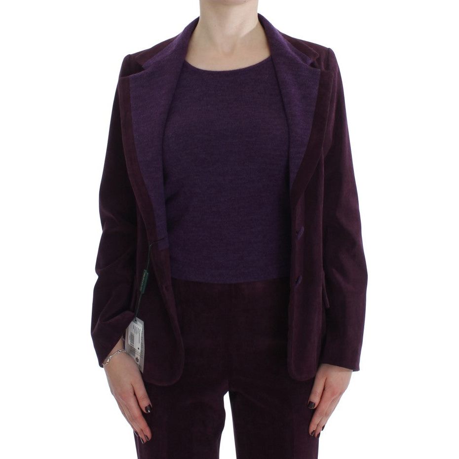 BENCIVENGA Elegant Purple Wool Blend Three Piece Suit Set Suit BENCIVENGA