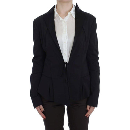 Exte Black Stretch Single Breasted Blazer Jacket