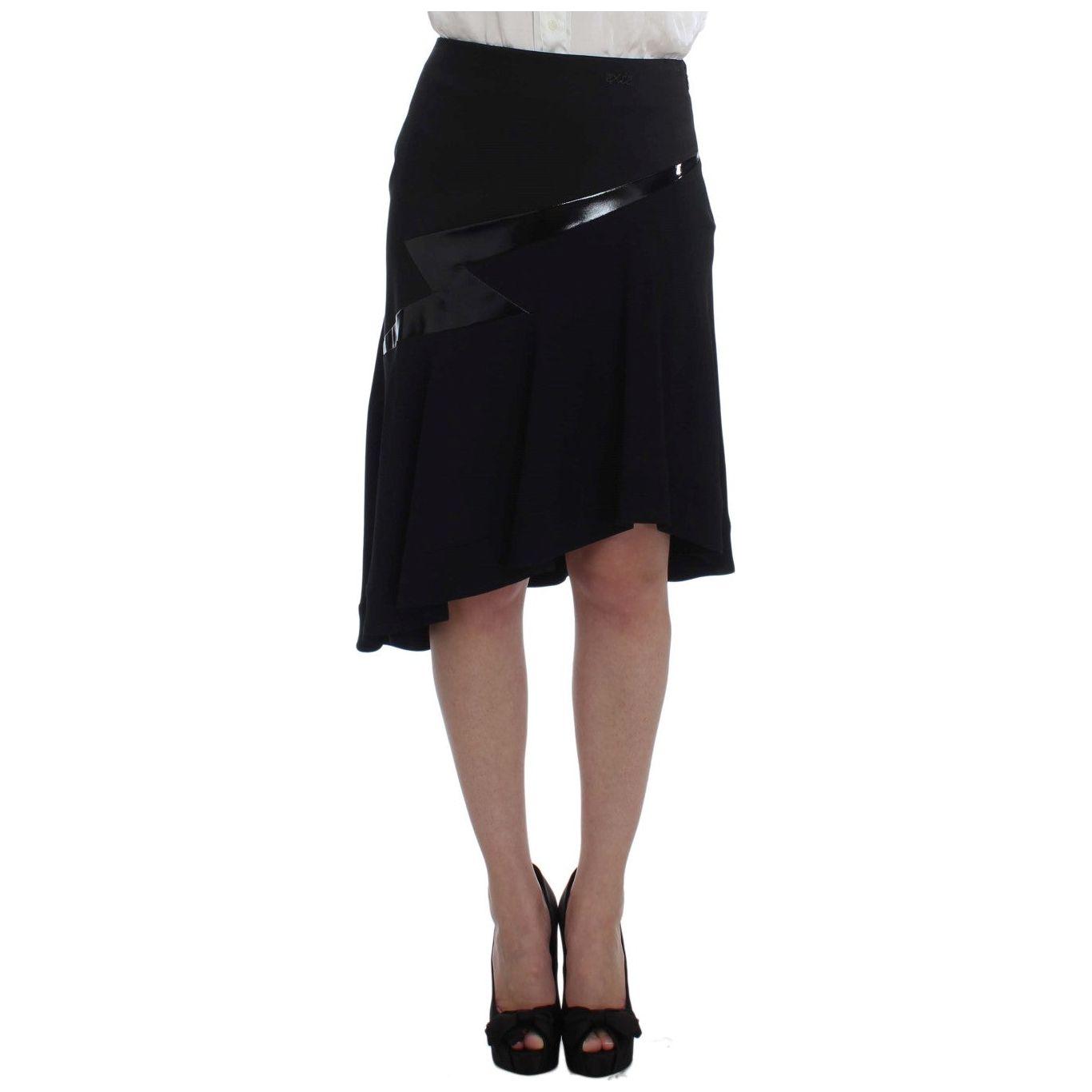 Exte Black Blue Two Piece Suit Skirt & Blazer Skirt Suit