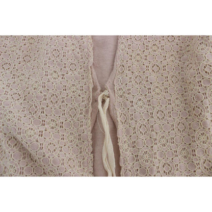 PINK MEMORIES Pink Floral Lace Wrap Sweater