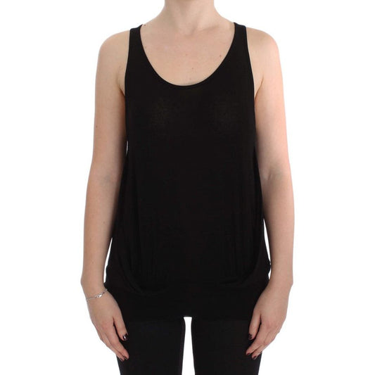 PLEIN SUD Sleek Black Cami Blouse Tank Top PLEIN SUD