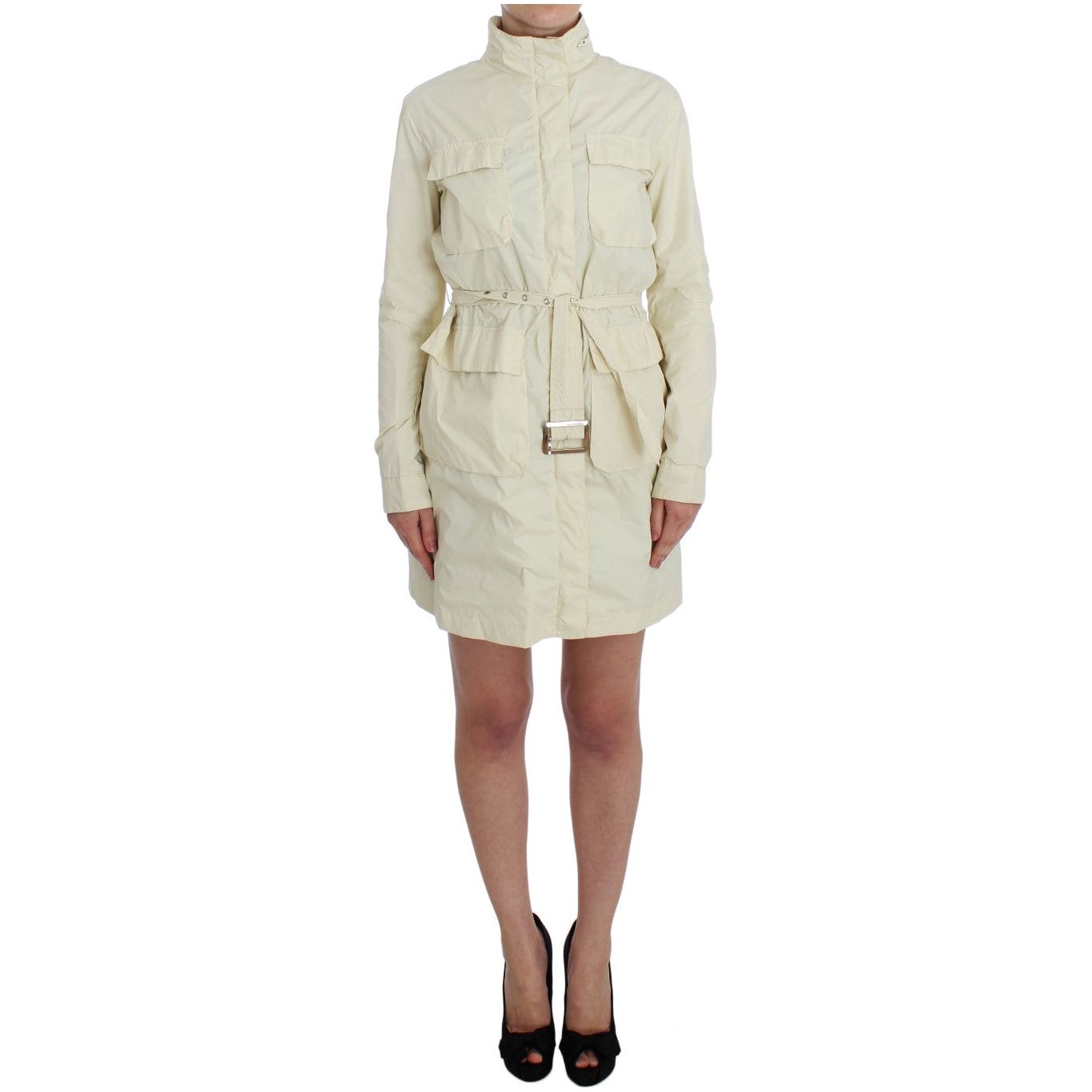 P.A.R.O.S.H. Chic Beige Trench Jacket Coat Coats & Jackets P.A.R.O.S.H.