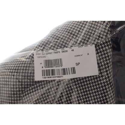 Dolce & Gabbana Gray Checkered Single Breasted Jacket Blazer