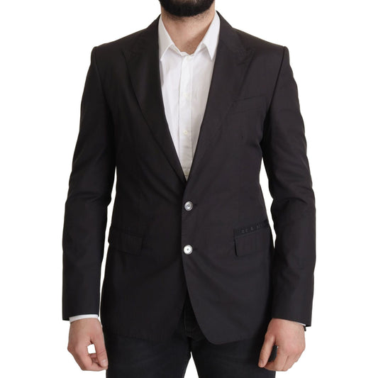 Dolce & Gabbana Elegant Taormina Black Cotton Blazer Dolce & Gabbana