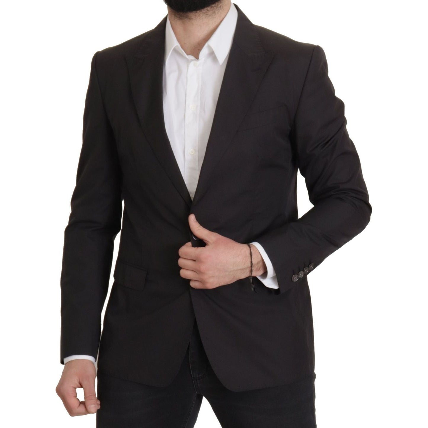 Dolce & Gabbana Black Single Breasted TAORMINA Breasted Blazer