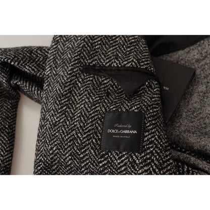 Dolce & Gabbana Gray Cotton Single Breasted Fantasy Blazer