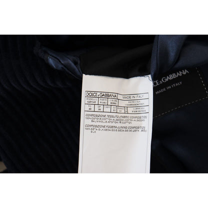 Dolce & Gabbana Black Cotton Cardigan Long Coat Men Jacket