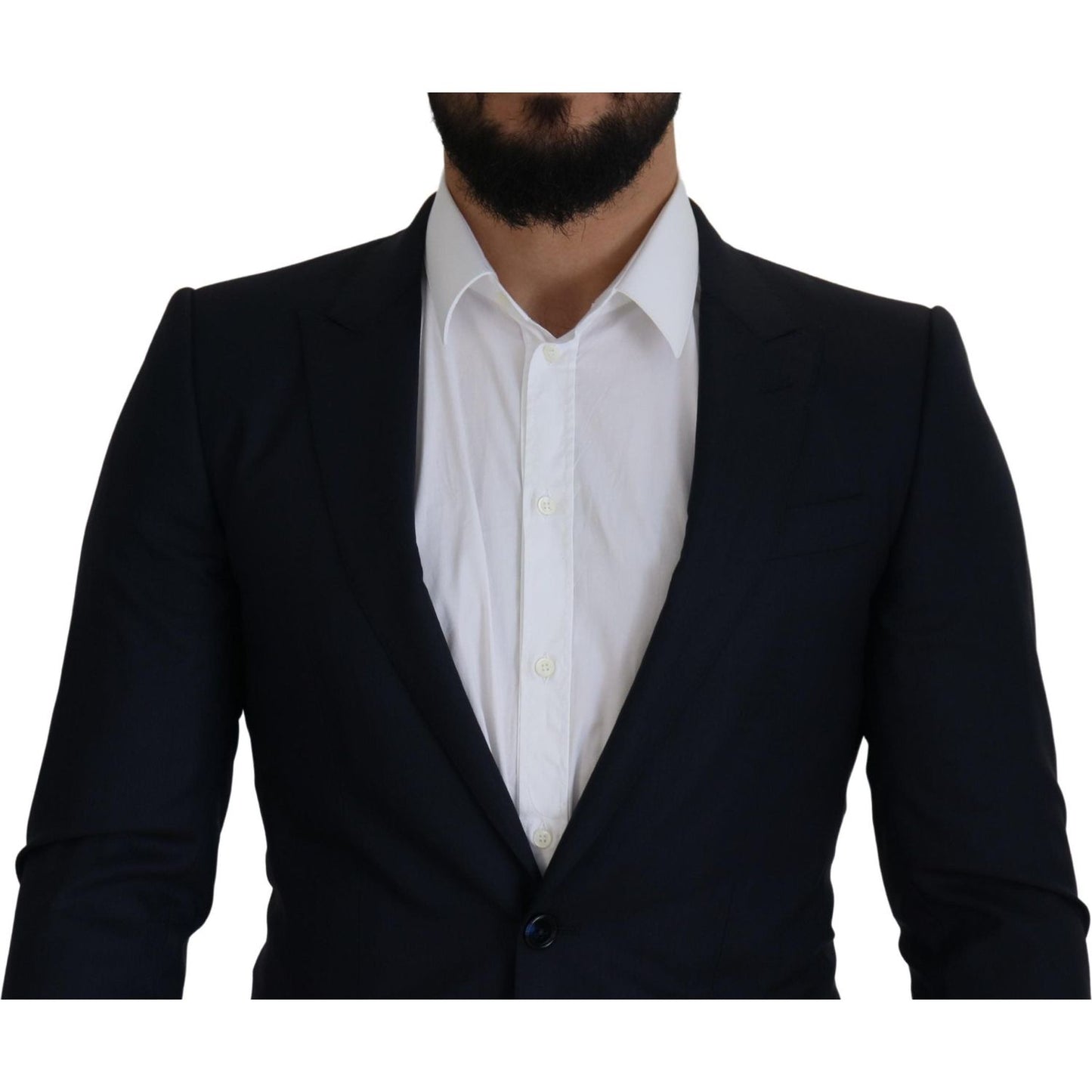 Dolce & Gabbana Elegant Single Breasted Wool Silk Blazer Dolce & Gabbana