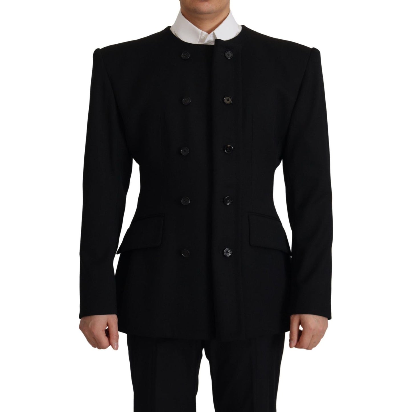 Dolce & Gabbana Elegant Slim Fit Double Breasted Wool Blazer Dolce & Gabbana