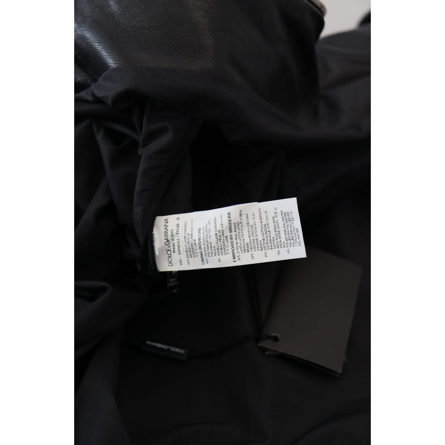 Dolce & Gabbana Black Leather Hooded Blouson Coat Jacket