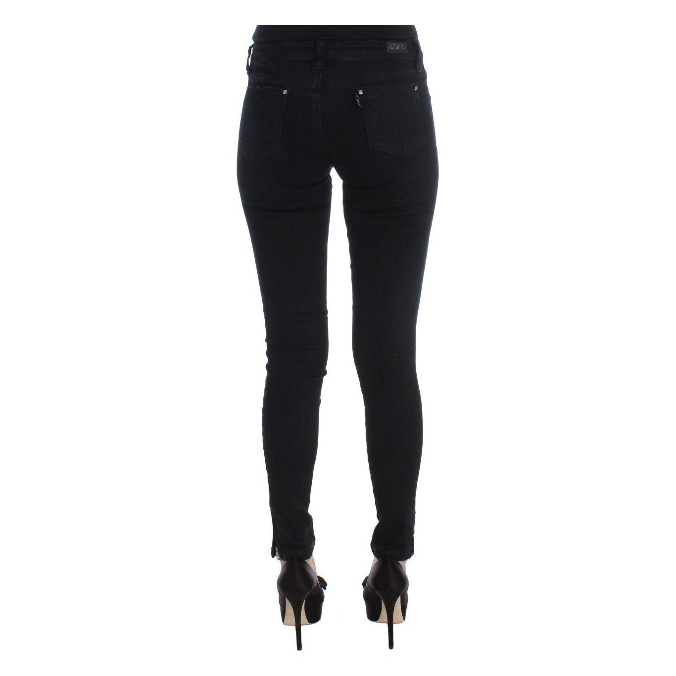 Costume National Black Cotton Slim Fit Denim Jeans