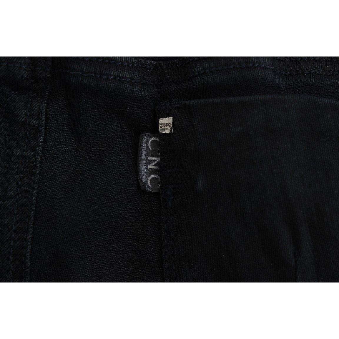 Costume National Black Cotton Slim Fit Denim Jeans