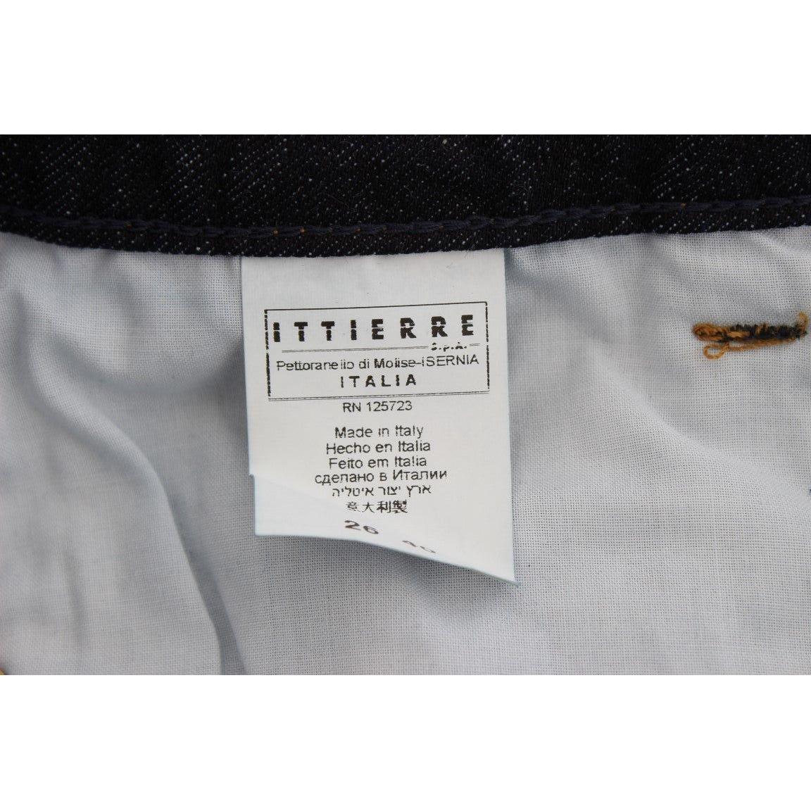 Costume National Blue Cotton Slim Fit Bootcut Jeans