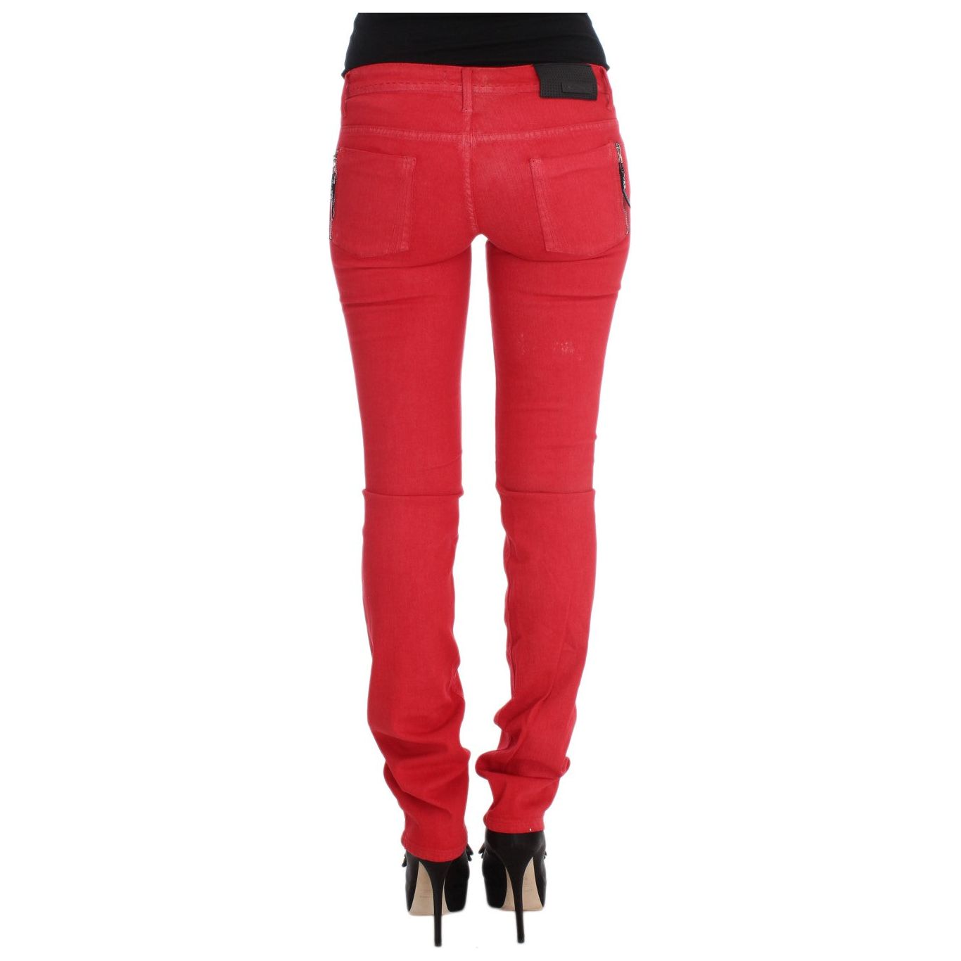 Costume National Chic Red Slim Fit Jeans Costume National