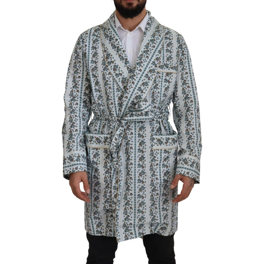 Dolce & Gabbana Elegant Floral Cotton Jacket Robe Dolce & Gabbana