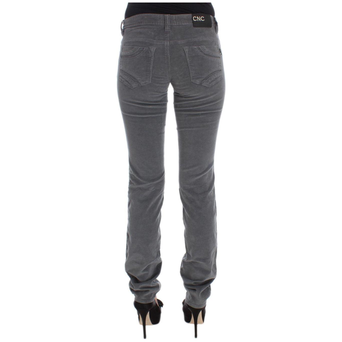 Costume National Sleek Super Slim Gray Jeans Costume National